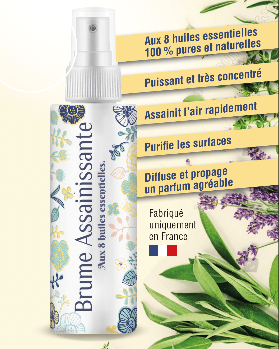 Brume Assainissante aux 8 Huiles Essentielles - Purvival