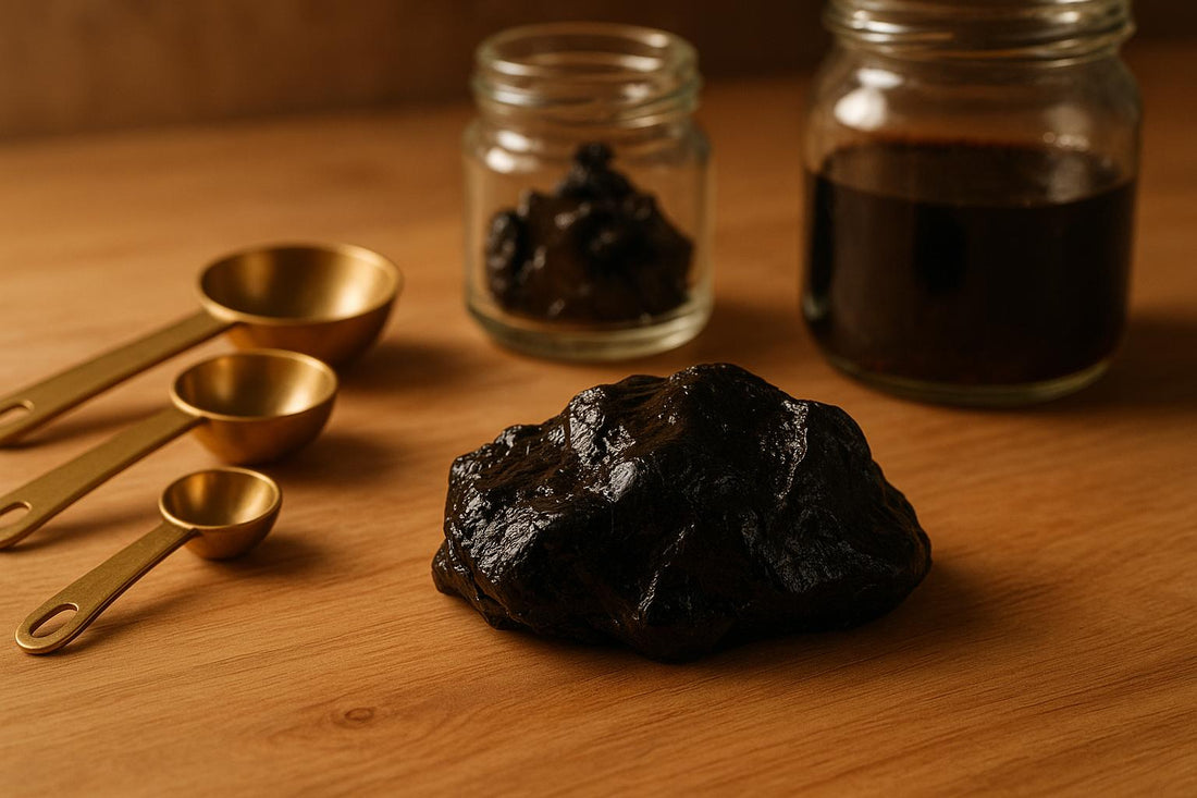 Shilajit : protocole posologie optimale homme et femme - tableau dosages 2026 - Purvival