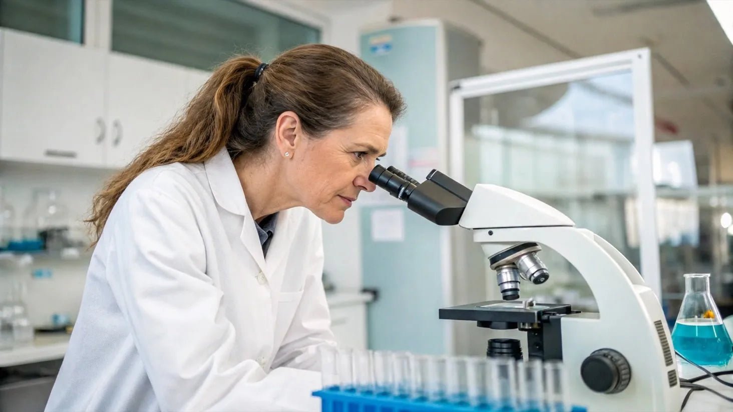 Chercheuse en laboratoire étudiant les plantes brûle-graisses