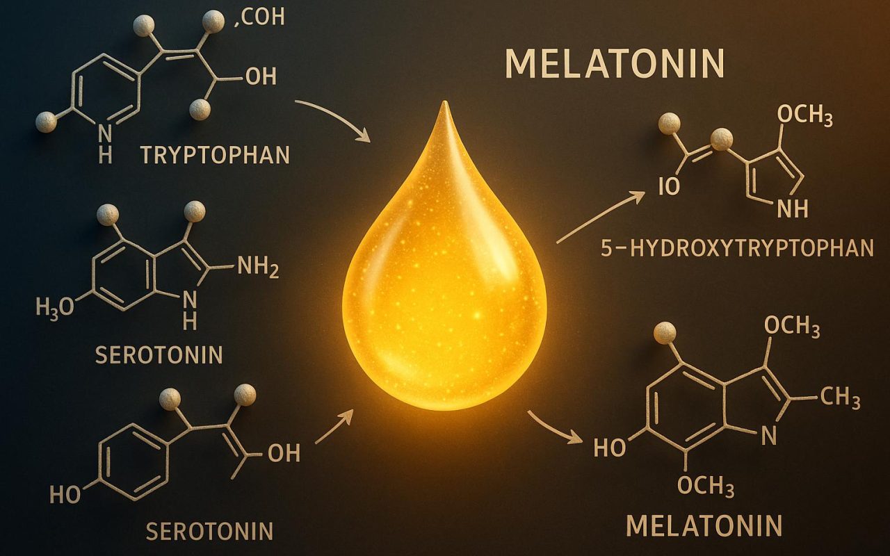 Synthèse de la mélatonine : étapes et interactions biochimiques