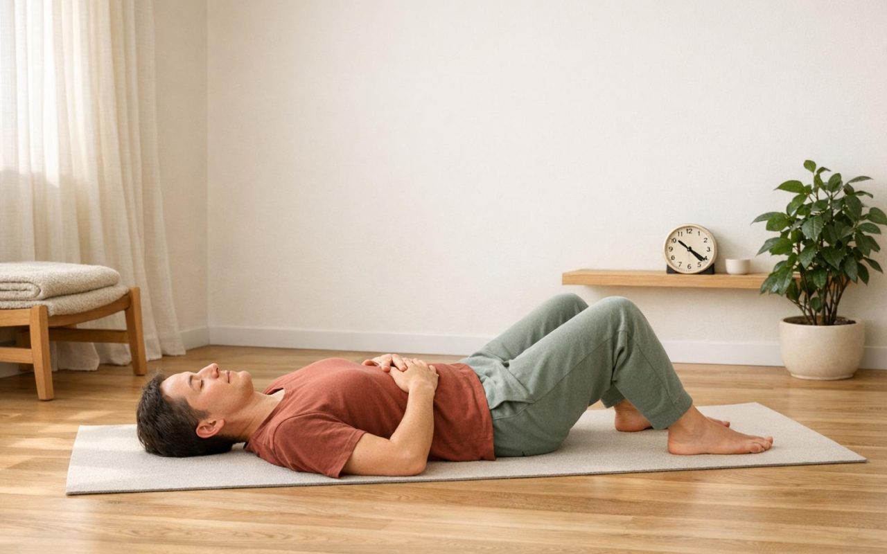 Comment réduire le cortisol en 20 min avec le yoga somatique