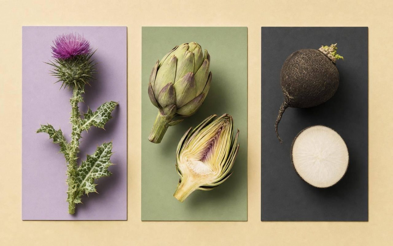 Chardon, artichaut, radis noir : comparaison